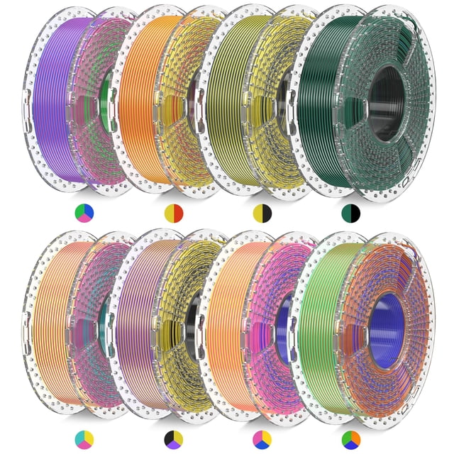 Minipaquete de filamento de seda SUNLU para impresora 3D, 2 kg en total