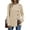 Beige, variant on Blouses for Women Long Sleeve Crew Neck Tunic Tops Buttons Side Fall Shirts