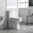 thumbnail image 1 of DeerValley DV-1F52813 Tiny Small Compact Dual Flush One Piece Toilet, Space Saver Commode designed for Water Closet, Soft Closing Seat Included, High-Efficiency WaterSense Cotton White, 1 of 11