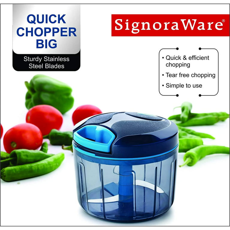 Signora Ware Manual Food Chopper & Processor for Vegetables & Fruits, 24 Oz