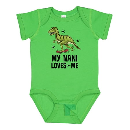 

Inktastic My Nani Loves Me Dinosaur Grandson Gift Baby Boy Bodysuit