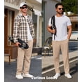 thumbnail image 4 of COOFANDY Men's Lightweight Sweatpants Knit Lounge Pants Relax Fit Open Bottom Trousers Yoga Pants with Pockets, 4 of 6