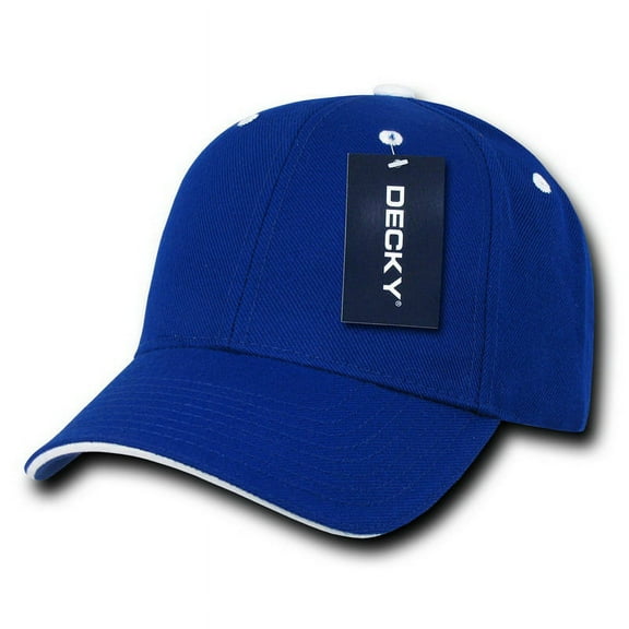 Decky 2003 Sandwich Visor Baseball Caps, Ryl/Wht