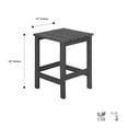 thumbnail image 3 of Garden Square Plastic Adirondack Outdoor Side Table, White, 3 of 7