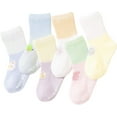 thumbnail image 4 of 3 Pairs Baby Socks Non Slip Toddler Sock Cotton Soft Unisex for Infant Kids Boys Girls, 4 of 7