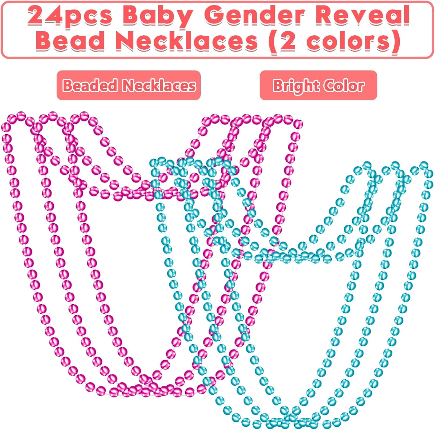 Miguan Baby Gender Reveal Party Favors Supplies Ideas, Team Boy or Girl Pins Daddy and Mommy Badge Pin Silicone Bracelet Photo Prop Necklace,Baby Shower Favors Pink Blue Gender Reveal Decor Game