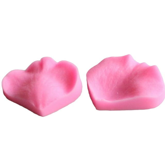 2 moldes de silicona con forma de pétalo para tartas, fondant, mousse, postres y chocolate (rosa)