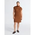 thumbnail image 2 of Free Assembly Women's Turtleneck Sweater Mini Dress, Sleeveless, Sizes XS-XXL, 2 of 6