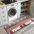 thumbnail image 3 of Red Boho Tribal Diamonds and Rectangles Pattern Kitchen Rug Mat,Kitchen Runner Rugs Non Skid Washable,Decorative Kitchen Floor Mats for Kitchen,Sink,Laundry,17"x47.2", 3 of 7