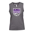 thumbnail image 2 of Women's Levelwear Gray Sacramento Kings Paisley Core V-Neck Tank Top, 2 of 3