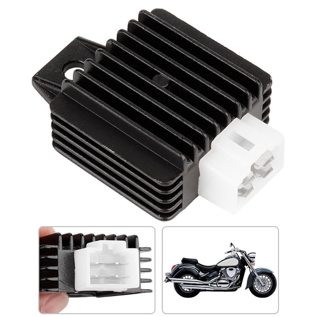 Rectificador de Regulador de Motocicleta Aramox, Rectificador de Regulador de Voltaje de Onda Tema de 12 V Apto para Motocicleta Gy6 50CC-150CC