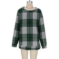 thumbnail image 5 of Womens Long Sleeve Plaid Shirts Fall Fashion Tunic Tops Outfits Dressy Casual Loose Blouses, 5 of 5