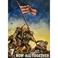 thumbnail image 2 of Cecil Beall 18x24 Gold Ornate Framed and Double Matted Museum Art Print Titled - 7th War Loan. Now-All Together (1945), 2 of 4