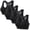 🔥 Black, variant on Sentmoon Bralette High Impact Sports Bras for Women 4 Pack Front Zipper Sports Bra Underwire Support Breathable Soft Stretch Back Gather Design Secure Fit Workout Running Gym Active Bra for Training