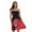 Red, variant on Women's Strapless Tube Short Summer Dress - Casual and Comfortable Beach Dresses (Red White Blue, Large)
