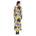 thumbnail image 3 of Bimba Long Sleeve Printed Maxi Shirt Dress For Womens Casual Loose Fit Button Down Dresses, 3 of 6