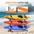 thumbnail image 3 of Jocisland Freestanding Kayak Storage Rack for 6 Kayaks, Adjustable Width Stand with Stable Base, 12 Elastic Ropes, EVA Tube Sleeves, 3 of 9