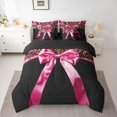 thumbnail image 2 of Castle Fairy Kids Teens Adults Kawaii Ribbon Bow Bedding Comforter Set 7-Piece,Animal Leopard Print King Bedding Sets,Dreamy Ribbon Bow-Tie Ultra Soft Bed Sheets,Luxury Bedroom Decor,Reversible, 2 of 8