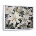 thumbnail image 2 of Designart "Beautiful White Lilies In Bloom I" Lilies Floater Framed Wall Art Living Room, 2 of 5