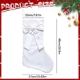 thumbnail image 4 of Clearance Under $3 White Velvet Christmas Stocking with Large Bow for Winter Wonderland Decor, 4 of 5