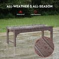 thumbnail image 5 of Outdoor Benches Weatherproof, All Weather Resistant Park Bench Poly Lumber Backless Garden Bench Seat for Entryway Front Porch, Dark Brown, 5 of 16