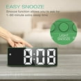 thumbnail image 4 of Digital Alarm Clock, Small Mirror Surface Desk Clock, Led Alarm Clock with 1.5M USB Cable for Charging, Adjustable Brightness, Snooze, Suitable for Bedroom, 4 of 8