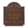 Whitehall Products 2206AC Standard Wall Two Line Cardinal Wedding Address Plaque, Antique Copper