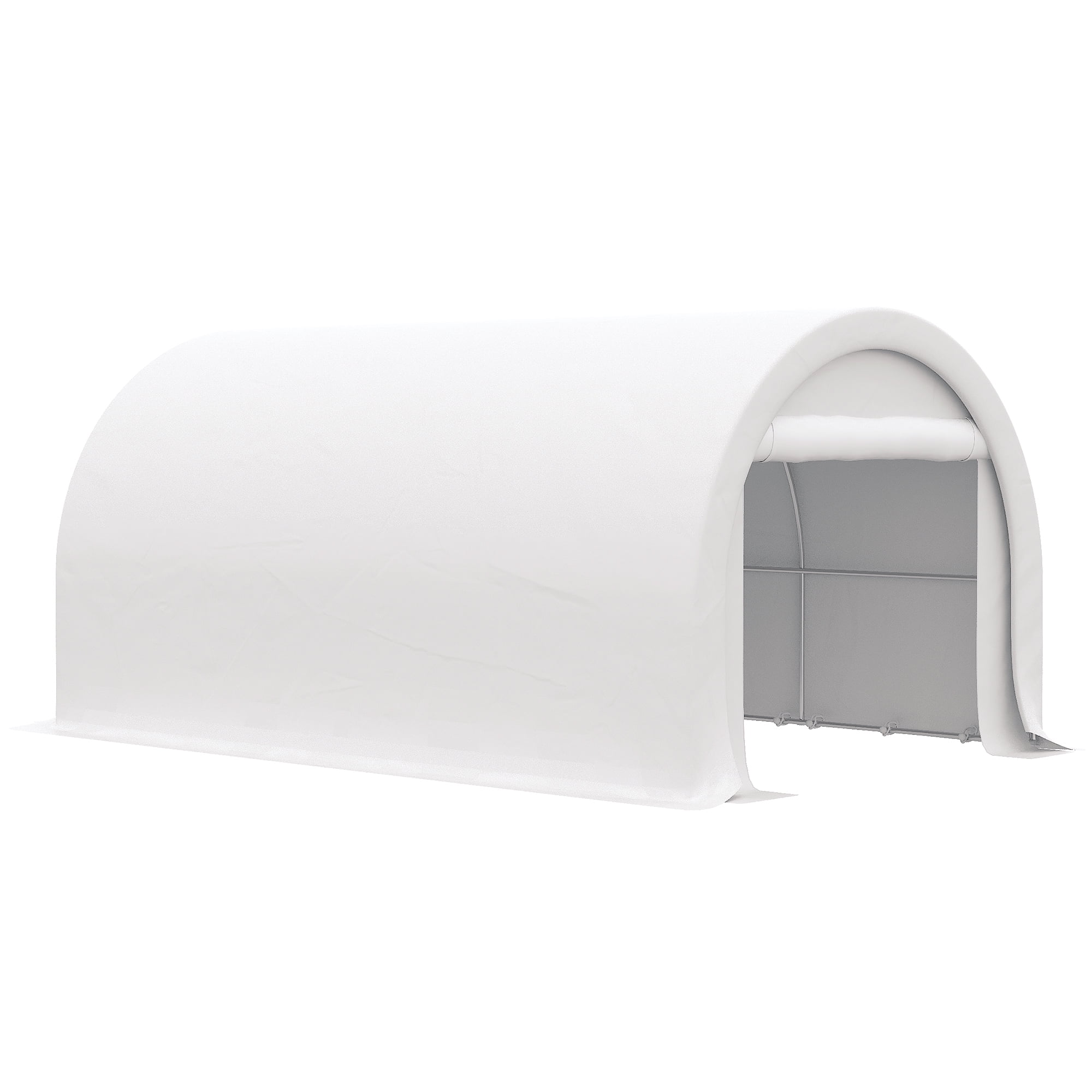 Outsunny Storage Tent 10’ x 16’ x 0’ White Carport