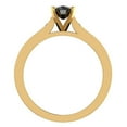 thumbnail image 3 of Black Diamond Engagement Ring for Women Solitaire Cushion 14K Gold 1.00 Carat (Black, AAA), 3 of 5