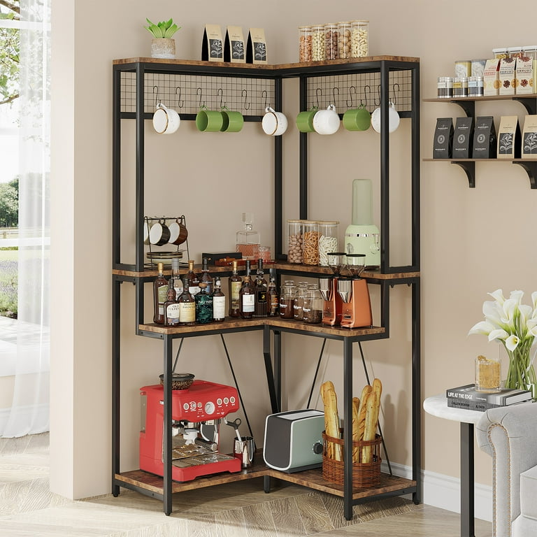Corner bakers rack with storage hotsell