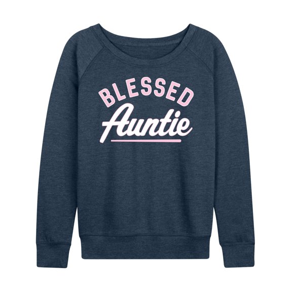 Instant Message - Blessed Auntie - Women's Lightweight French Terry Long Sleeve Shirt