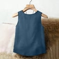 thumbnail image 5 of Women Spring Summer Color Block Cotton Linen Vest Casual Comfortable Top, 5 of 9