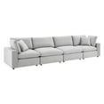 thumbnail image 2 of Modway Commix Down Filled Overstuffed Performance Velvet 4-Seater Sofa in Light Gray, 2 of 10