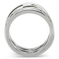 thumbnail image 4 of High polished (no plating) Stainless Steel Ring with No Stone for Women Minimalist Theme No Stone Stone Color Style TK144 Size 6, 4 of 5