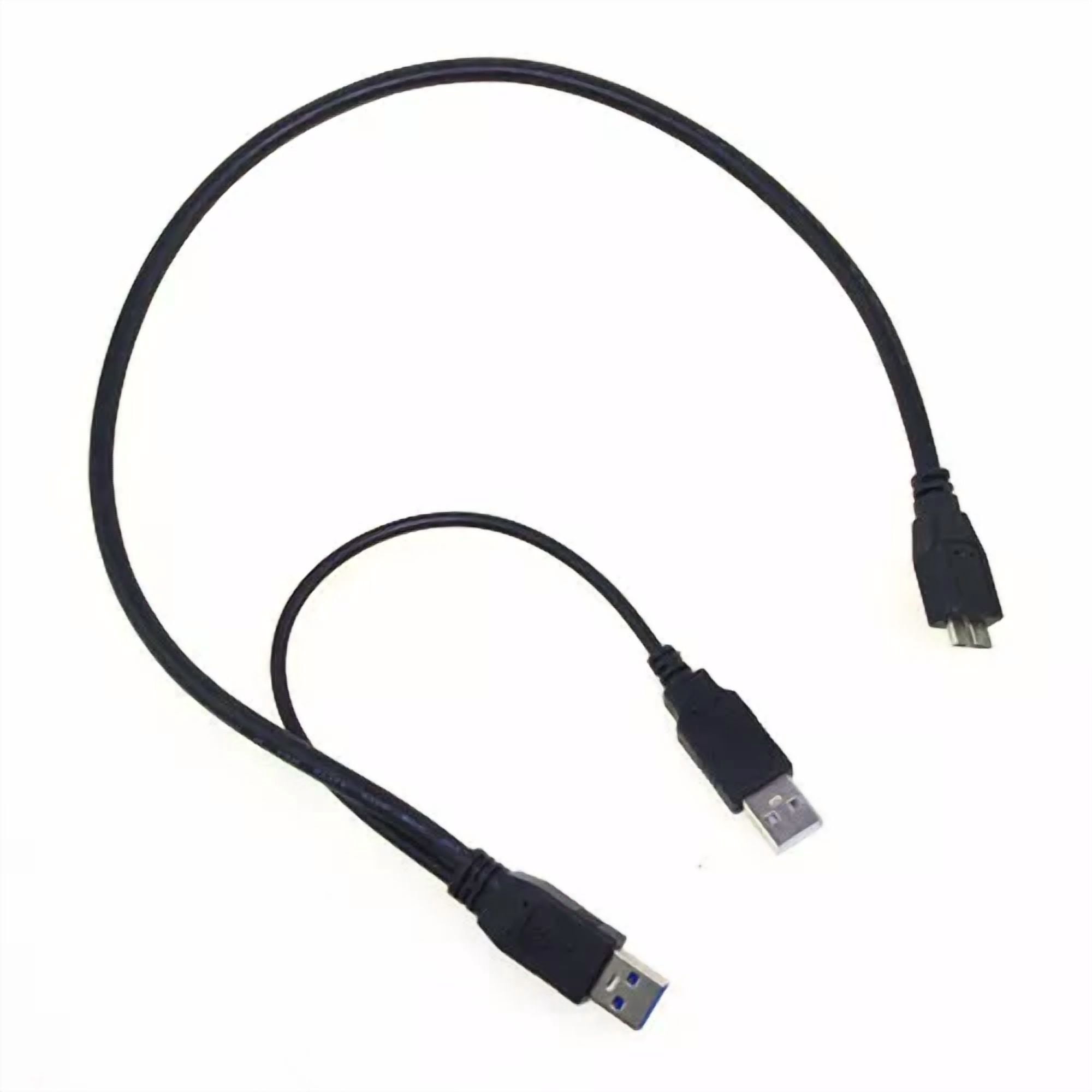 Zyler - Usb 3.0 A Male To Micro Usb 3 Y Cable With Extra Usb Power For 2.5" Mobile Hdd