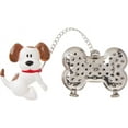 thumbnail image 1 of shiyou-HIC Harold Import Woof Tea Infuser, Dog and Bone, Silver, 1 of 4