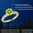thumbnail image 2 of Gem Stone King 14K Yellow Gold Yellow Lemon Quartz and Lab Grown Diamond Engagement Ring for Women | 2.50 Cttw | Round 8MM | Gemstone Birthstone | Size 7, 2 of 6