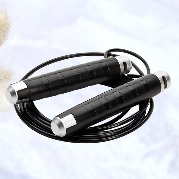 UPKOCH Fitness Jump Rope with Grip Handles for Speed and Agility Training, Black, ABS Material, Portable Design