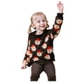 thumbnail image 3 of SonxaHe Little Girl's Sweaters Christmas 3D Santa Print Long Sleeved Sweaters Child Xmas Party Knitted Pullover Sweater Black,Sized 5-6, 3 of 5