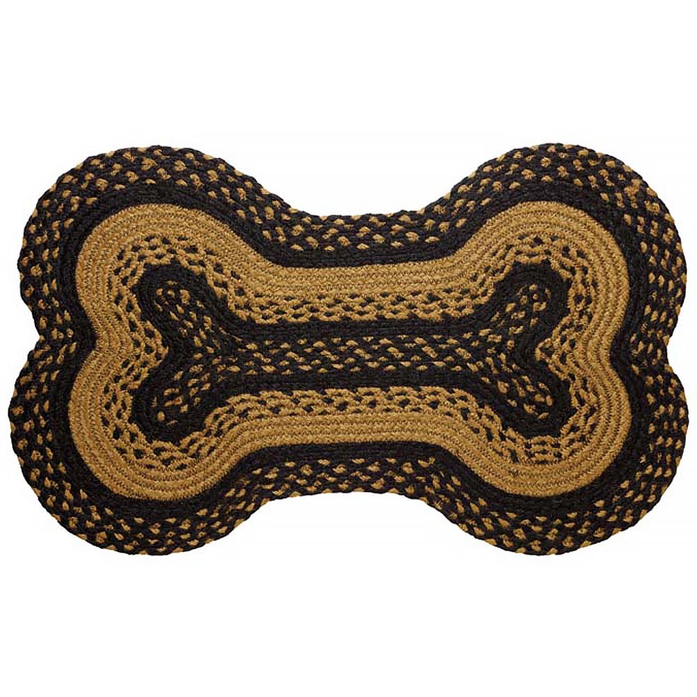 Dog Bone Shaped Jute Braided Rug 18"x28"