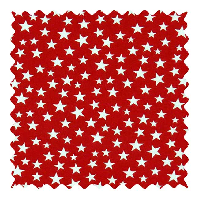 SheetWorld 100 Cotton Percale Fabric By The Yard, Stars Red, 36 x 44