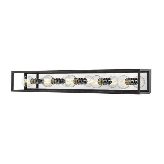 5 Light Vanity Light Fixture-Matte Black/Chrome Finish Bailey Street Home 372-Bel-4185933