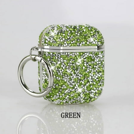 Bling Case for Apple AirPods (2nd Generation) - TECH CIRCLE Cute Sparkly Hard Case with Keychain  Shockproof Protective Cover (Green) price history on PriceWatchPro