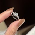 thumbnail image 3 of Apaison Delicate 4 mm Moissanite Women Ring - Wedding Engagement Anniversary 925 Sterling Silver Jewelry Gift, 3 of 7