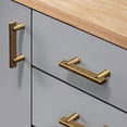 thumbnail image 5 of Goo-Ki Antique Brass Cabinet Handles of 3''(76mm) Hole Center, Cabinet Pulls for Drawer,Dresser,Cupboard Wardrobe, 6 Pack, 5 of 7