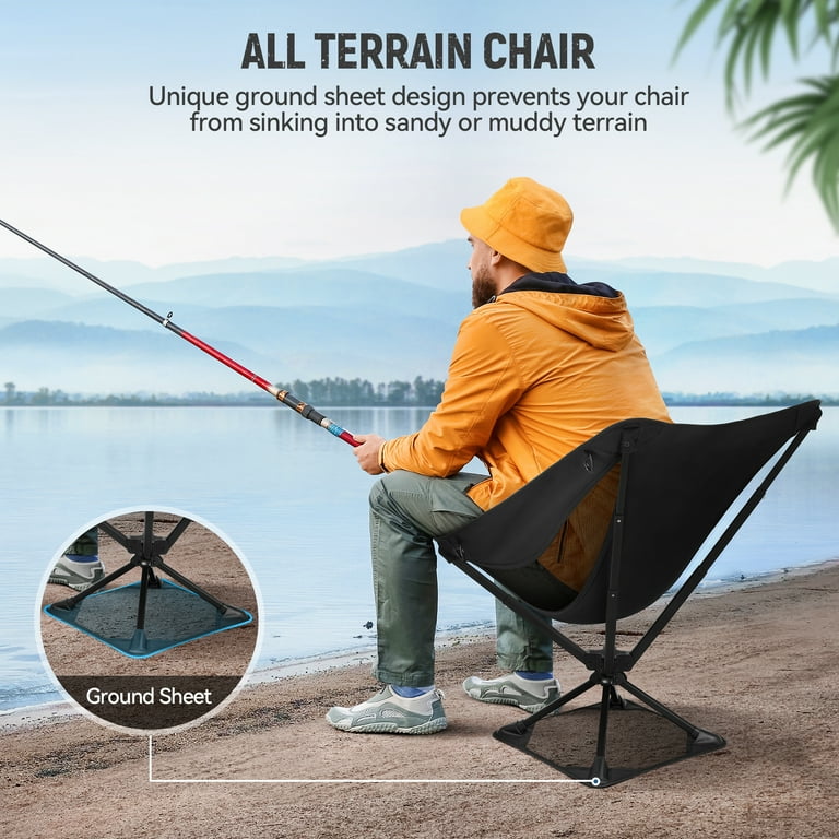 360°Swivel Portable Folding Camping Chair - Swivel Lawn 360°Swivel Portable Folding Camping Chair - Swivel Lawn