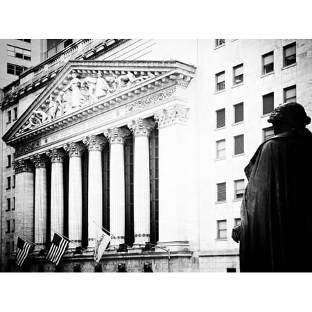 Statue of George Washington, New York Stock Exchange Building, Wall Street, Manhattan, NYC Print Wall Art By Philippe