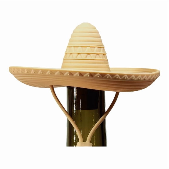 Silicone Wine Stopper/Fun Sombrero shaped cap seals bottle and keeps wine fresh/Cute Wine Accessories/ Kitchen Gadgets/ Bottle Stopper