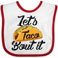 thumbnail image 3 of Inktastic Lets Taco Bout It Boys or Girls Baby Bib, 3 of 4