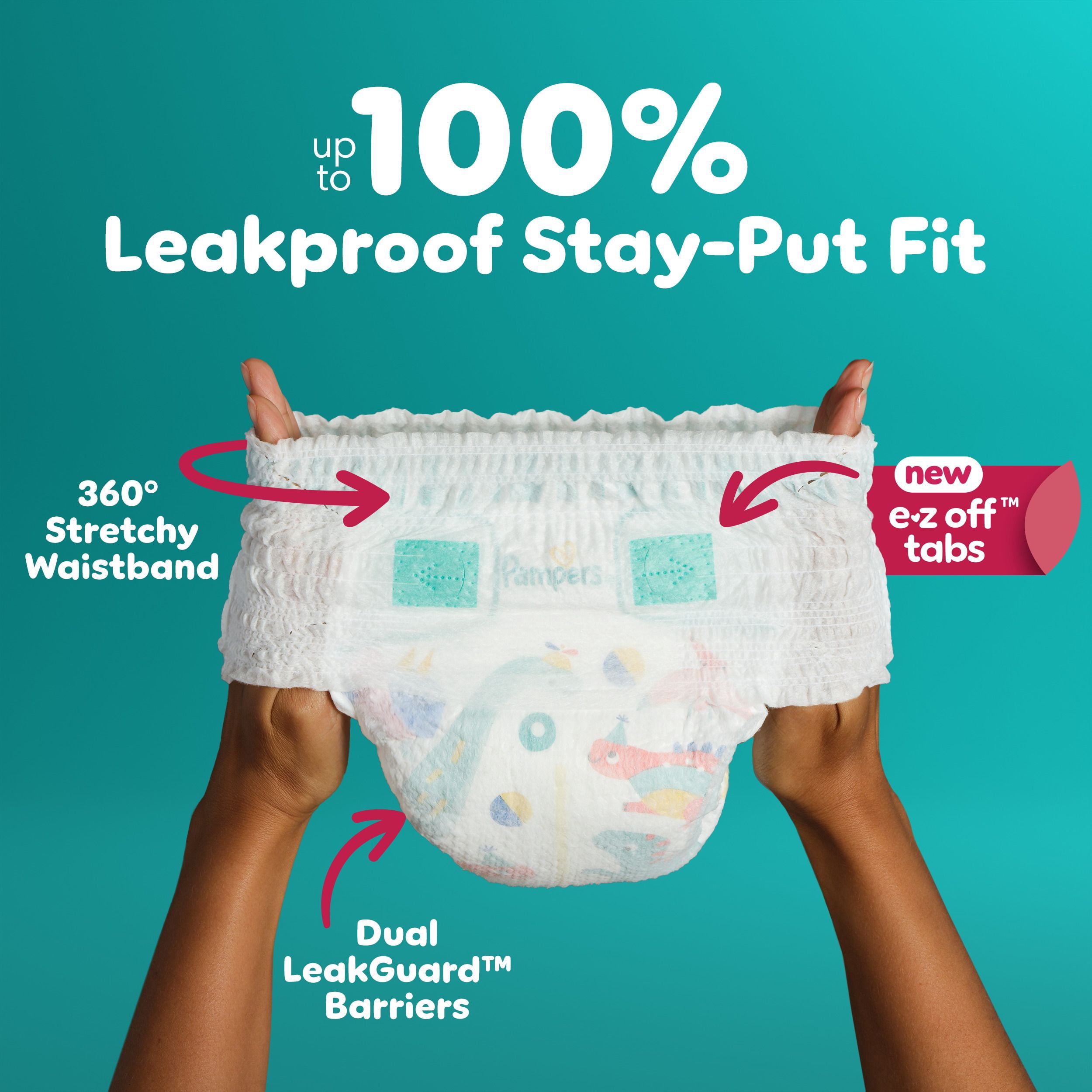 Pampers Diapers - Cruisers 360° - Size 4, 21 Count, up to 100% Leakproof Fit, Designed for Active Babies, Pull On Diaper, EZ Off Tabs Designed for Easy Changes
